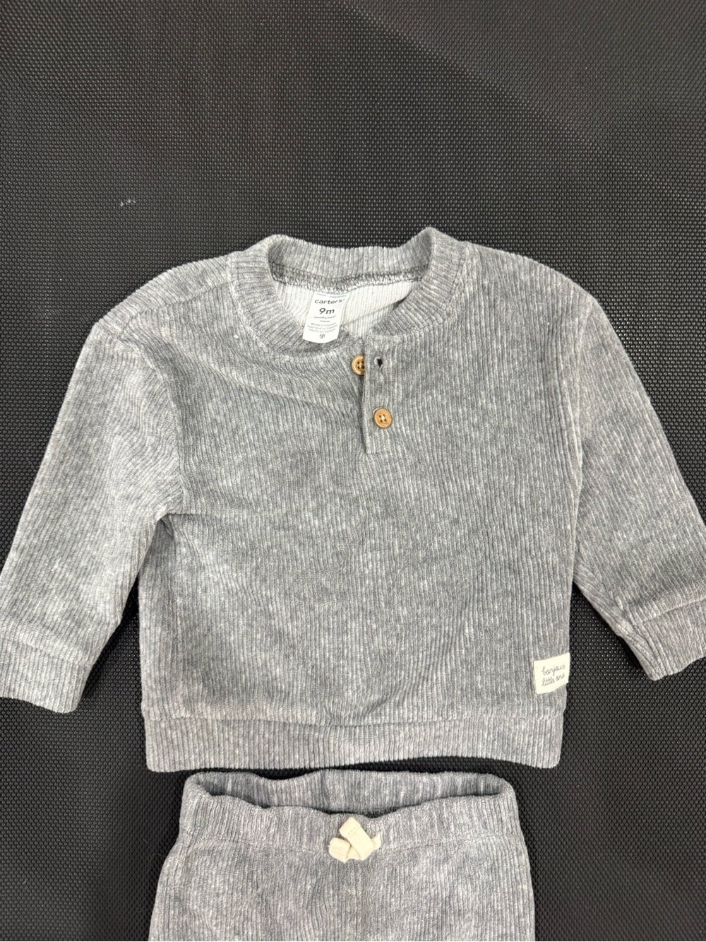 Carter's Gray Ribbed Two-Piece Set - Picture 4 of 8